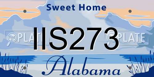IIS273 Alabama License Plate