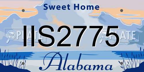 IIS2775 Alabama License Plate