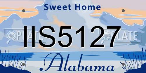 IIS5127 Alabama License Plate