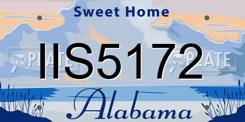 IIS5172 Alabama License Plate