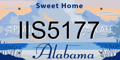 IIS5177 Alabama License Plate