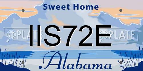 IIS72E Alabama License Plate