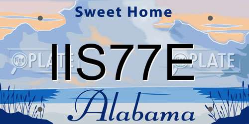 IIS77E Alabama License Plate