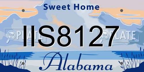 IIS8127 Alabama License Plate