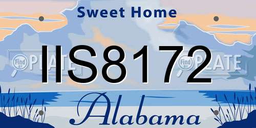 IIS8172 Alabama License Plate