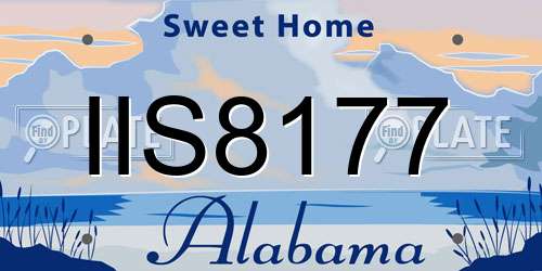 IIS8177 Alabama License Plate