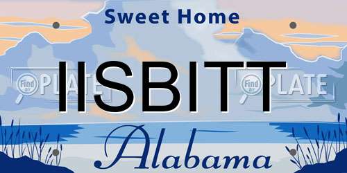 IISBITT Alabama License Plate