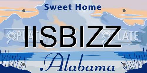 IISBIZZ Alabama License Plate