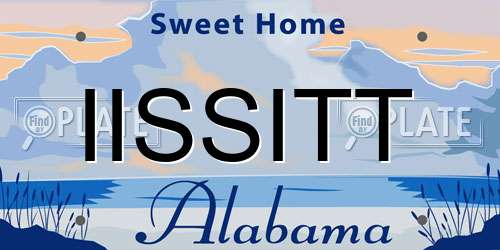 IISSITT Alabama License Plate
