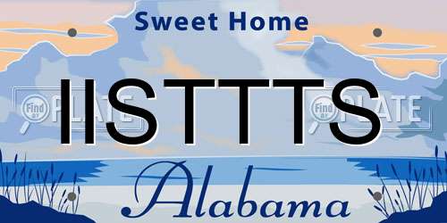 IISTTTS Alabama License Plate