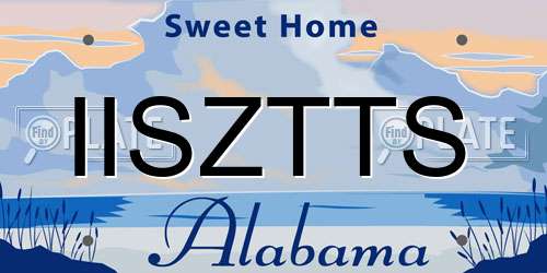 IISZTTS Alabama License Plate