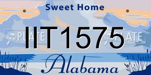 IIT1575 Alabama License Plate