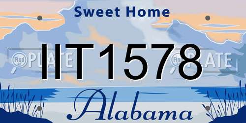 IIT1578 Alabama License Plate