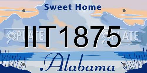 IIT1875 Alabama License Plate