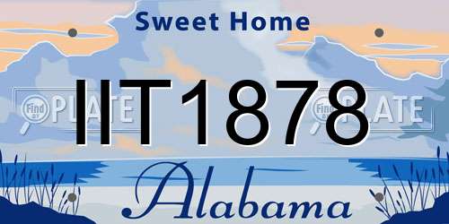 IIT1878 Alabama License Plate