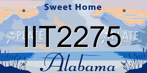 IIT2275 Alabama License Plate