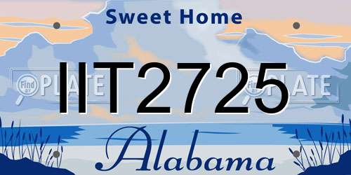 IIT2725 Alabama License Plate