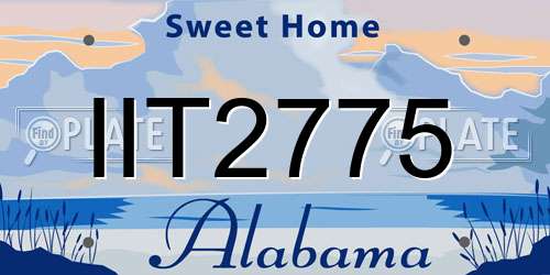 IIT2775 Alabama License Plate