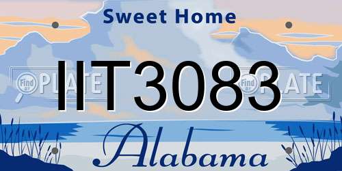 IIT3083 Alabama License Plate
