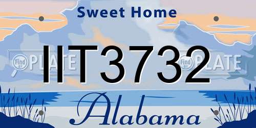 IIT3732 Alabama License Plate