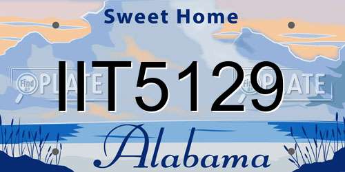 IIT5129 Alabama License Plate