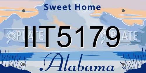 IIT5179 Alabama License Plate