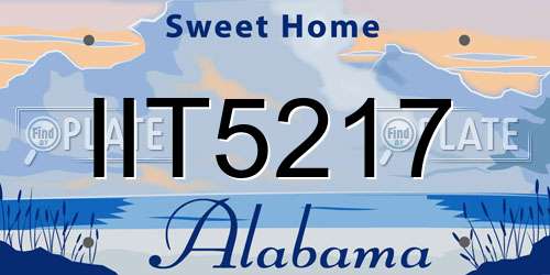 IIT5217 Alabama License Plate
