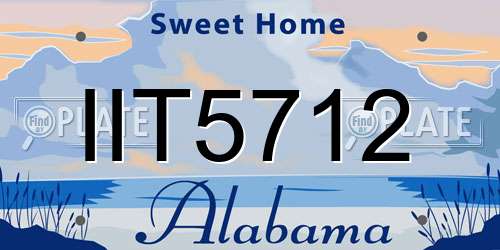 IIT5712 Alabama License Plate