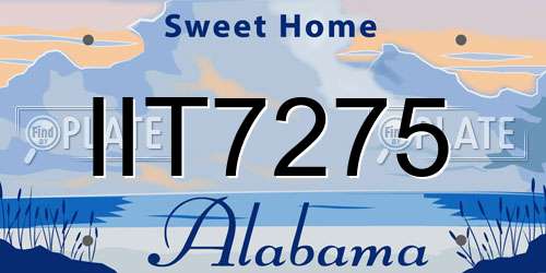 IIT7275 Alabama License Plate