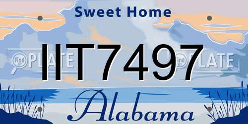 IIT7497 Alabama License Plate