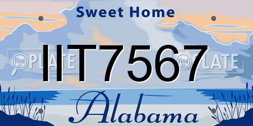 IIT7567 Alabama License Plate