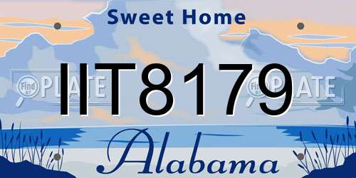 IIT8179 Alabama License Plate