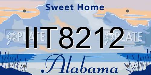 IIT8212 Alabama License Plate