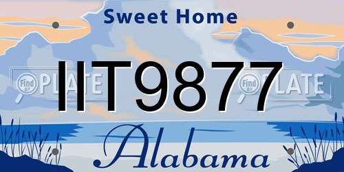 IIT9877 Alabama License Plate