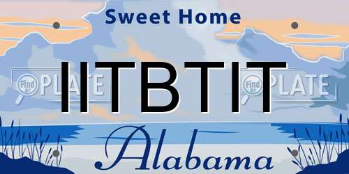 IITBTIT Alabama License Plate