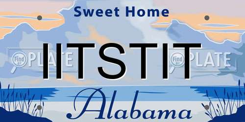 IITSTIT Alabama License Plate