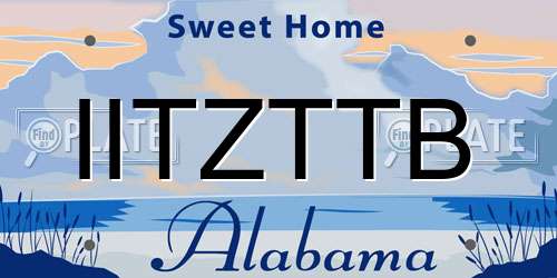 IITZTTB Alabama License Plate