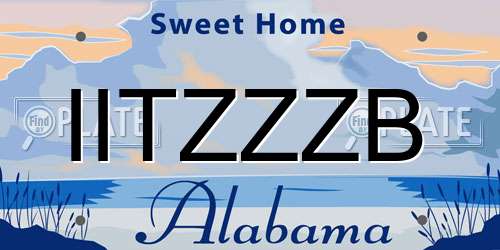 IITZZZB Alabama License Plate