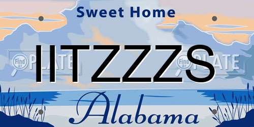 IITZZZS Alabama License Plate