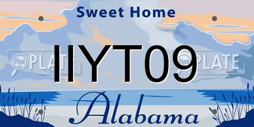 IIYT09 Alabama License Plate
