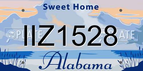 IIZ1528 Alabama License Plate