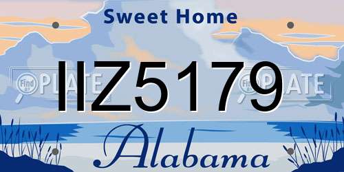 IIZ5179 Alabama License Plate