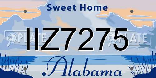 IIZ7275 Alabama License Plate