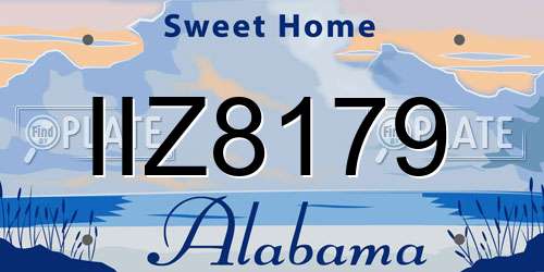 IIZ8179 Alabama License Plate