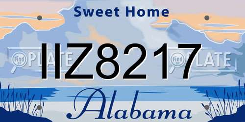 IIZ8217 Alabama License Plate