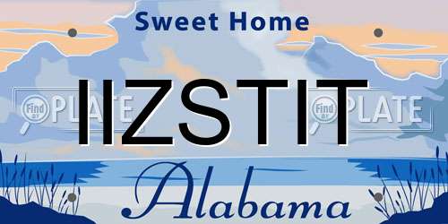 IIZSTIT Alabama License Plate
