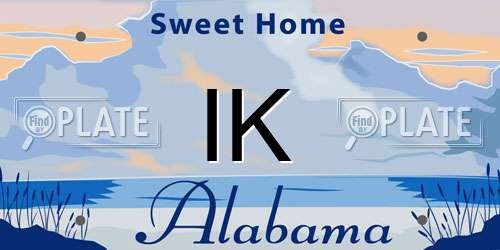 IK Alabama License Plate