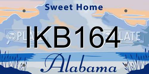 IKB164 Alabama License Plate