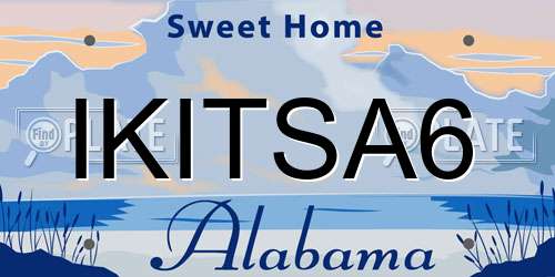 IKITSA6 Alabama License Plate