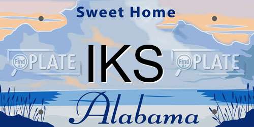 IKS Alabama License Plate